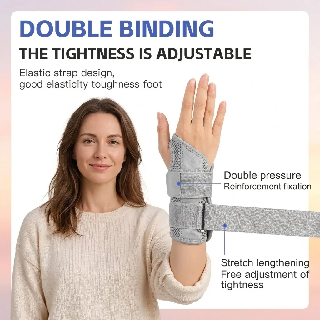 Ultra Thin Wrist Brace Support , Sport Wrist Thumb Compression Wraps for Carpal Tunnel, Adjustable Wrist Straps for Men Women