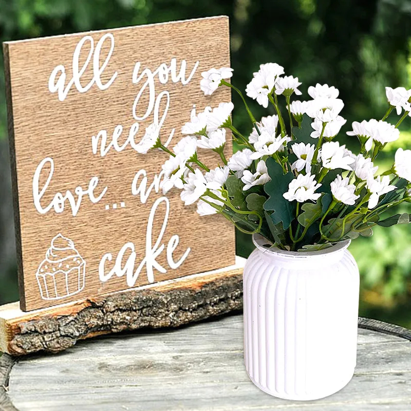 Artificial Flowers Silk Daisy DIY Fake Floral Bouquets Arrangement Home Garden Party Wedding Decoration Vase Accessories