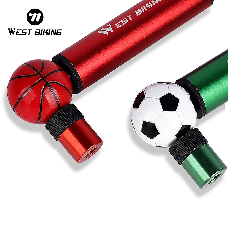 

WEST BIKING Mini Bicycle Pump 90PSI Aluminum Alloy Ball Tire Hand Air Pump For Schrader/Presta Valve MTB Road Bike Accessories