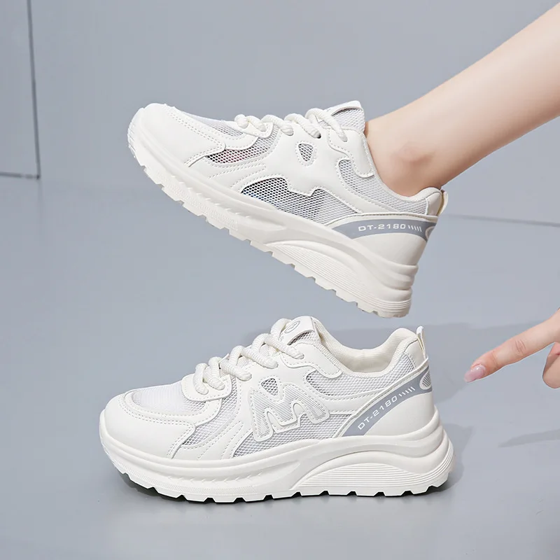 Forrest Gump femmes chaussures à semelles épaisses papa chaussures respirant sport chaussures de course décontractées chaussures d'entraînement confortables et polyvalentes