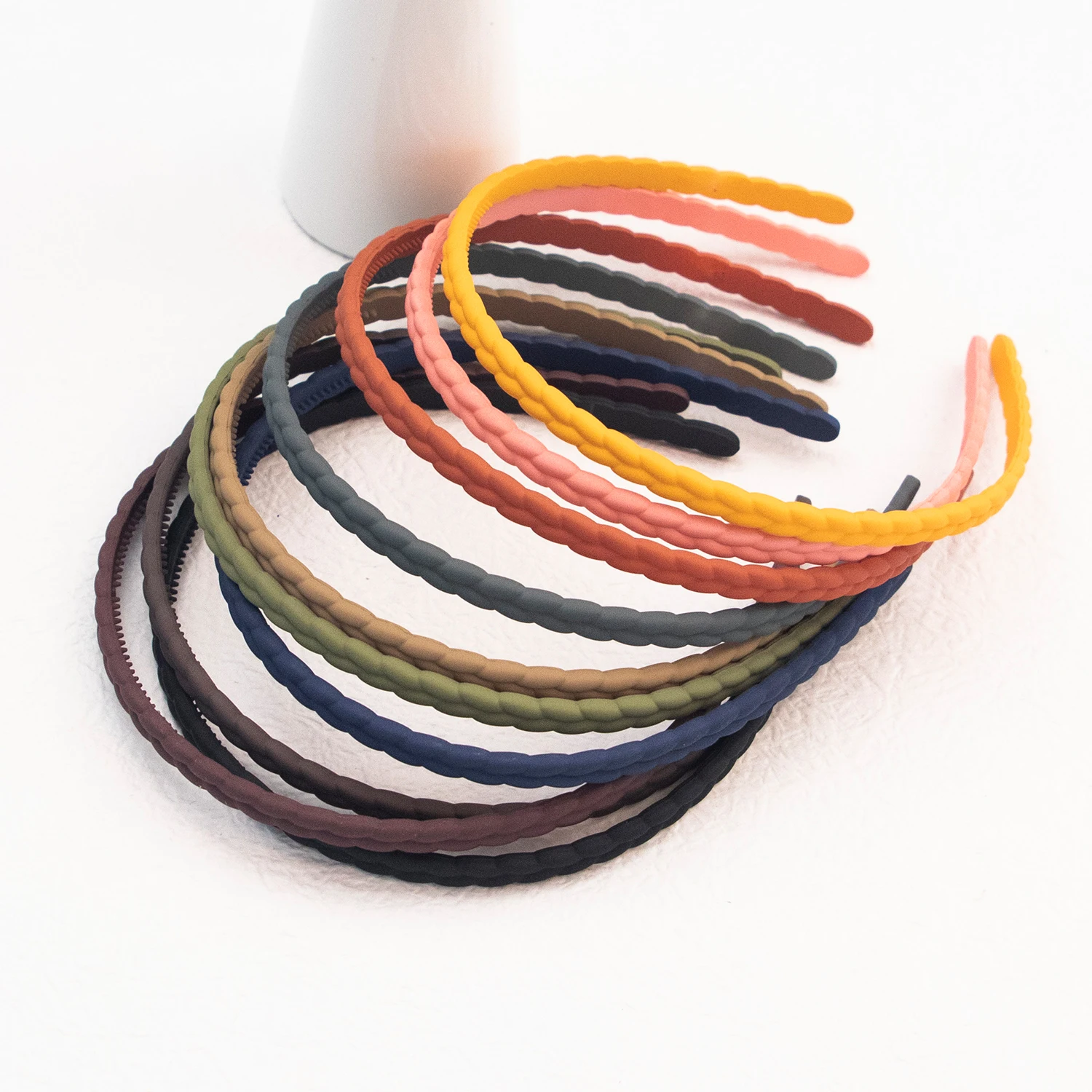 5PCS/10PCS Matte Hairband Women Plastic  Solid Color Thin Edge Toothed Non-slip Hair Hoop Headbands Girls Hair Accessories