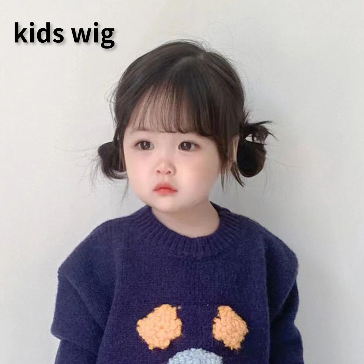 

Children's Wigs Baby Hair Accessories Toddler Headwear Girl Tiara Loveliness Toupee for Reborn Doll Kids Headdress Headgear 45cm