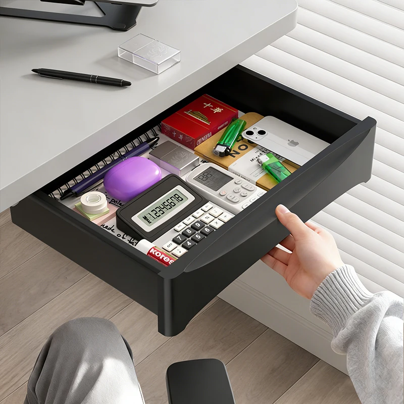 

Скрытый ящик-органайзер под столом | Многофункциональное хранилище большой емкости для офисных и настольных предметов