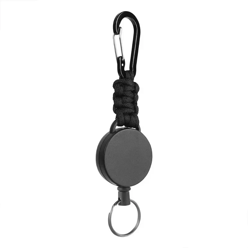 1/2/3/4/5/6Pcs Retractable Keychain Heavy Duty Id Card Badge Holder Reel Students Badge Reel Clip With Carabiner Clip Key Ring
