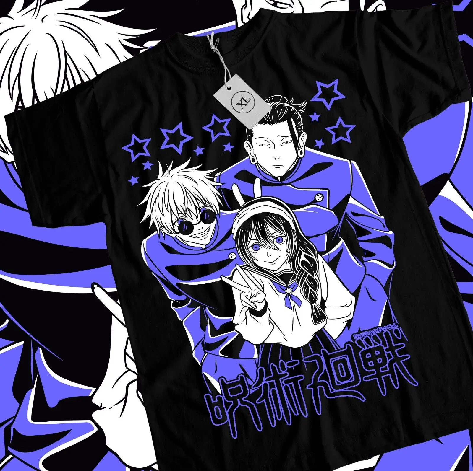 Jujutsu Kaisen T-shirt Geto Suguru Gojo Girl Anime Gift Black T-shirt All Size