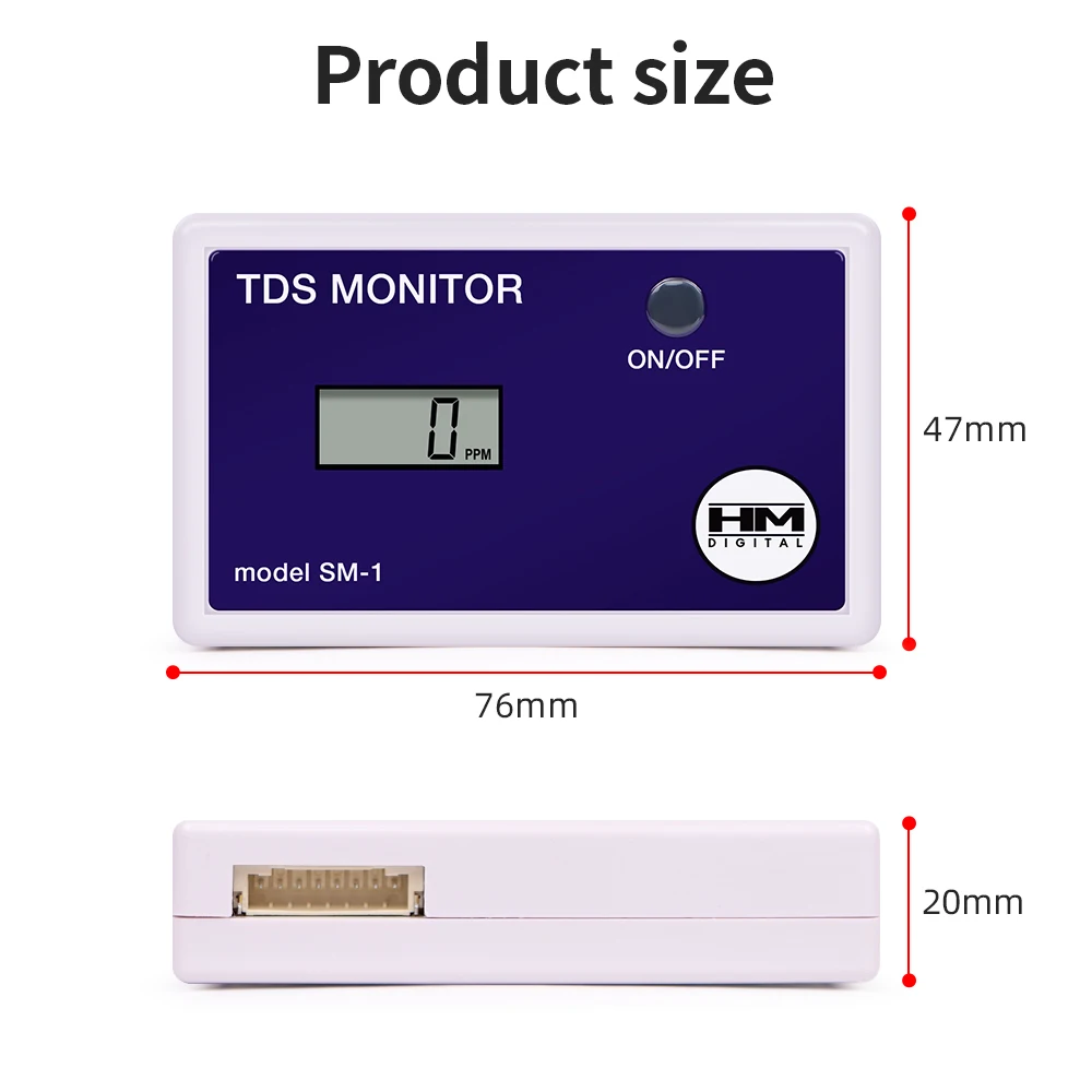 SM1 Single/TRM1 Triple LCD Display Online TDS Meter Monitor Water Quality Purity Tester Temp Aquarium Laboratory Water PH Meter