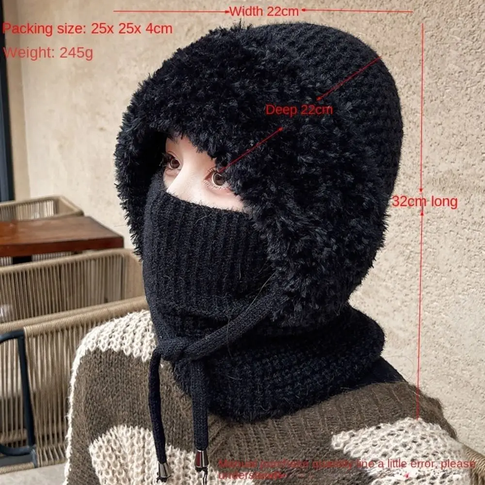 Modische 3-in-1-Design-Sturmhaube, winddicht, Halswärmer, gestrickte Garnkappe, Vollgesichts-Wintermütze, Outdoor-Sport-Kopfbedeckung