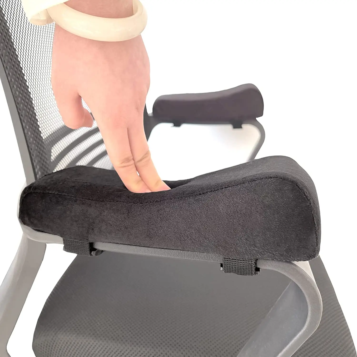 2Pcs Comfort Chair Armrest Pads PU Foam Inner Core Elbow Support Pillow Home Office Gaming Chair Sofa Armrest Cushion Mat