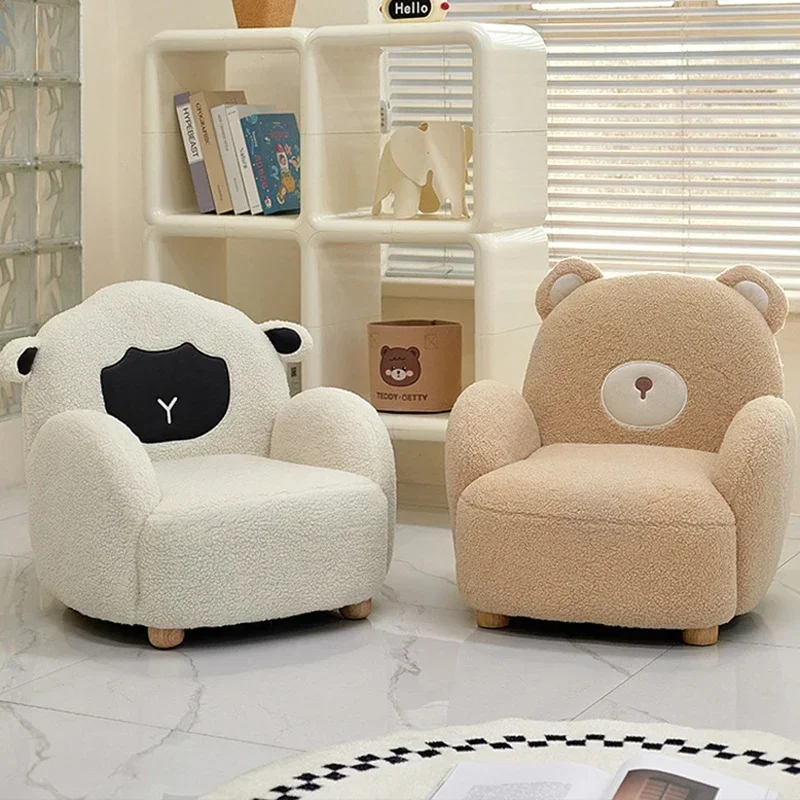 Cute Lamb Leisure Chair Rotatable Lazy Sofa Children Reading Chair Living Room Bedroom Furniture Cartoon Sofa Household Furnitur