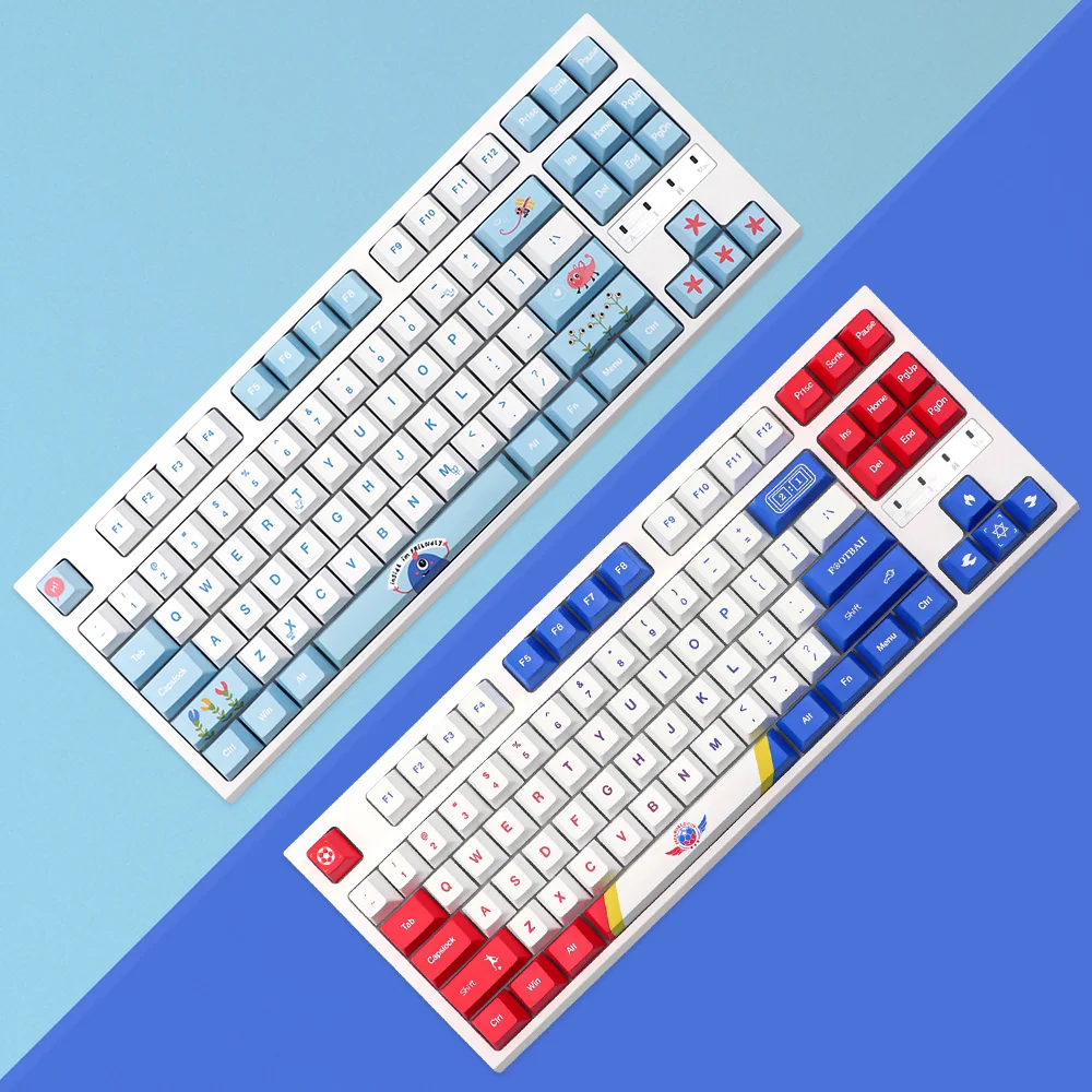 

Ocean Star Theme Keycaps Set Cherry Height pbt dye sub Keycap For gk61/64/68/TKL87 GMMK Mechanical Gaming Keyboard Caps iso Key