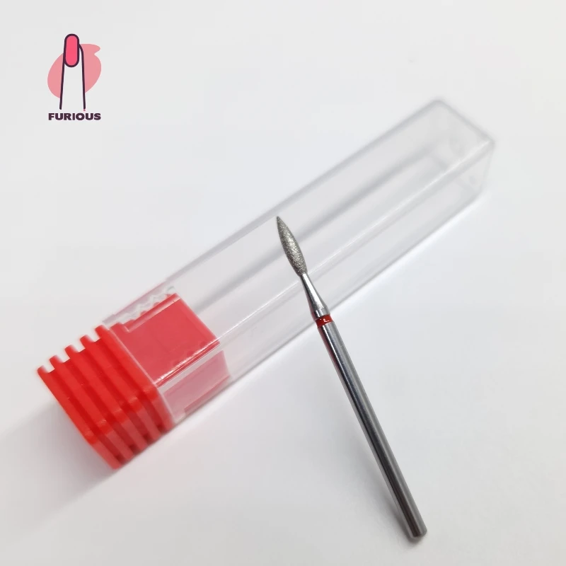 8 pezzi di alta qualità diamante fresa punte da trapano per unghie set per trapano per unghie accessorio per macchina per cuticole strumenti per sbavature a forma di fiamma