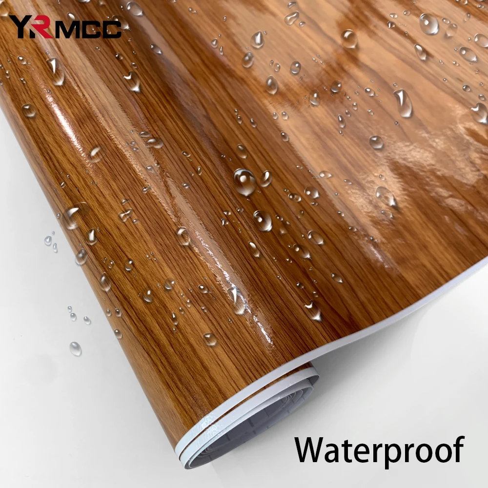Wood Vinyl Wrap Film Car Stickers Self Adhesive Wooden Textured Grain Decorative Film for Cabinet Interior Furniture Vinyl Decal