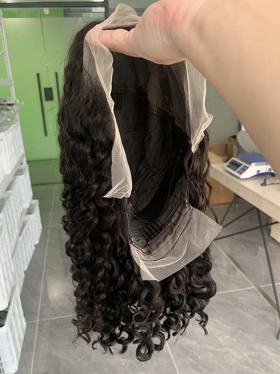 Bestseller Bob Deep Wave Lace Front Perücke 13x6 13x4 Full 250 High Density Raw Vietnamese Natural Black Wet and Wavy Human Hair Perücken – Detail 4