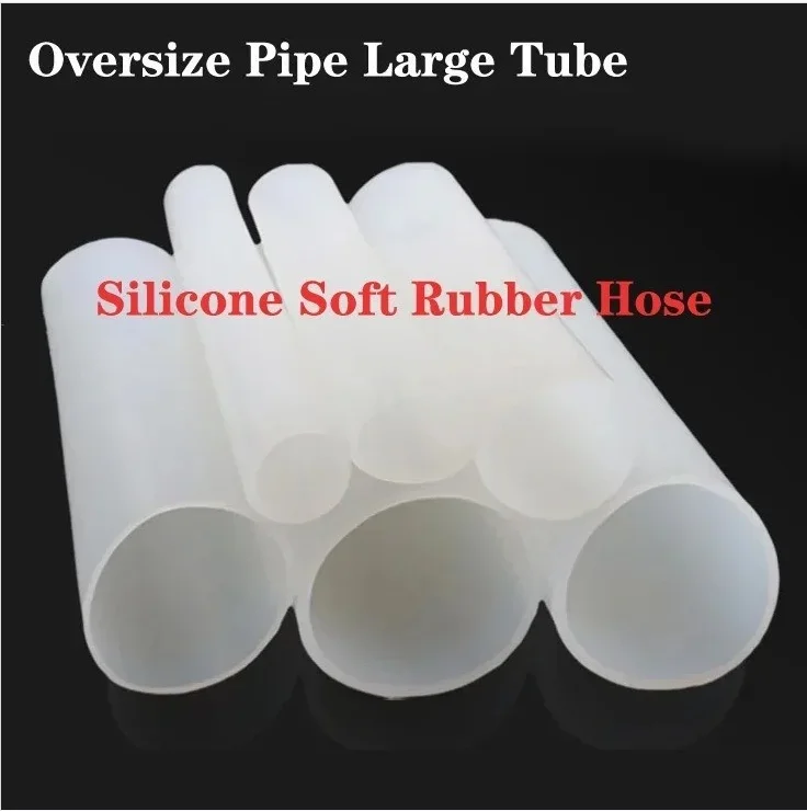 

1 Meter Silicone Soft Rubber Hose Thickness 2mm Oversize Pipe Large Tube Inner Dia 20-200mm Industrial Grade Resistant High Temp