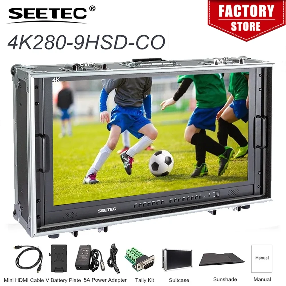 

Seetec 4K280-9HSD-CO 28 Inch 4K Ultra-HD Resolution Carry-on Broadcast Director Monitor for CCTV Monitoring & Making Movies