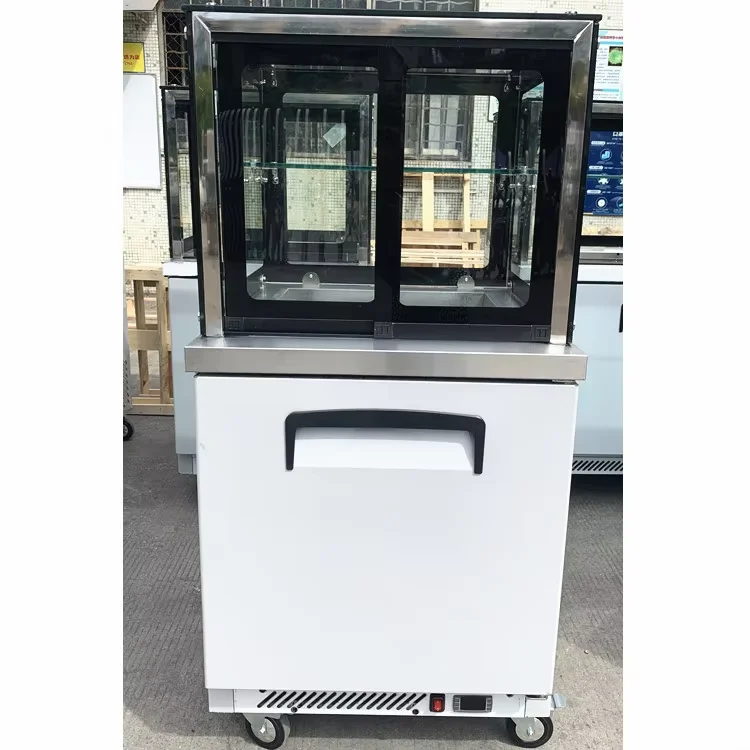 

Glass Cover Single Door Salad Counter Table Display Chiller Salad Bar Display Fridge