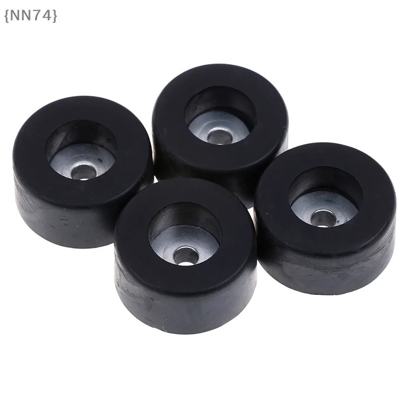 Heavy-Duty Vibration Dampening Feet - 38x19mm Rubber Pads for Speaker, Cabinet, Amp & Equipment, Set of 4 (Black)