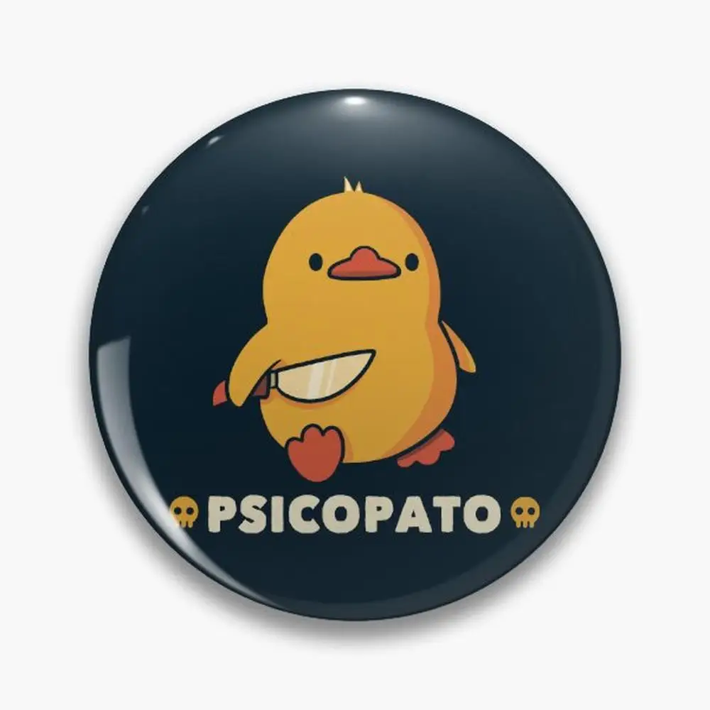 Psicopato Funny Duck by Tobe Fonseca Pin Buttons Brooches  Jewelry Accessory Customize Brooch Fashion Lapel Badges