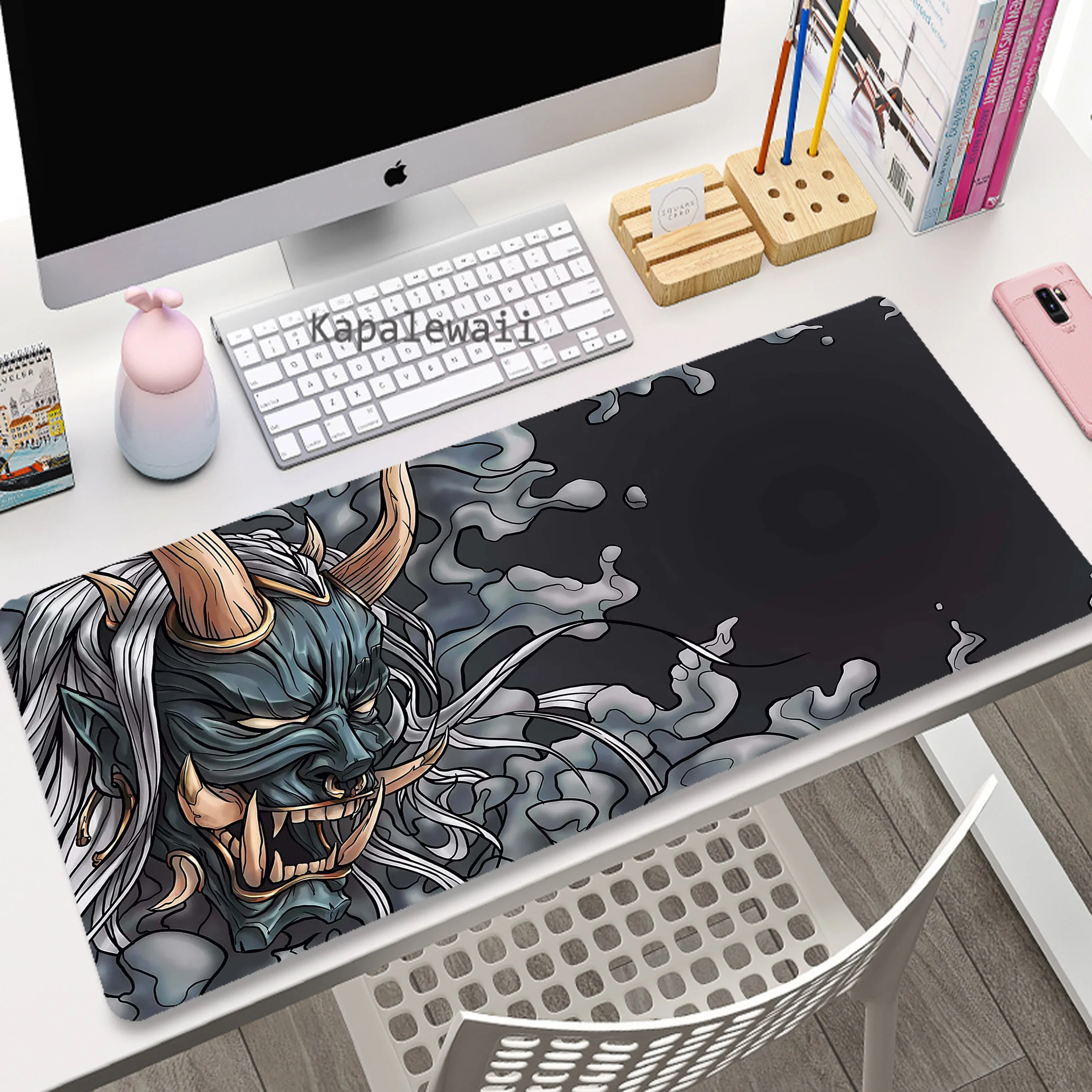 

Japanese Oni Cool Individuality Extended Mouse Pad Office Mousepad Gaming Speed Keyboard Pads Table Computer Gamer Desk Mat