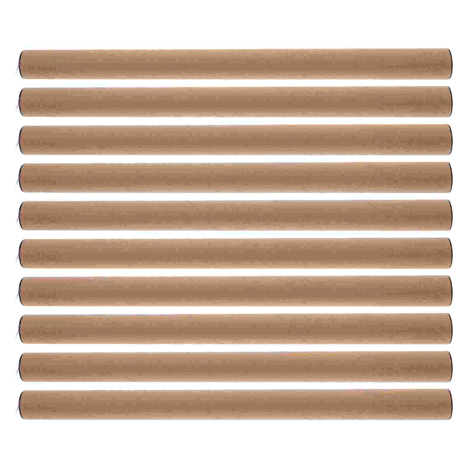 

10 Pcs Kraft Paper Mailing Tube Brown Cardboard Tubes for Poster Drawing Storage