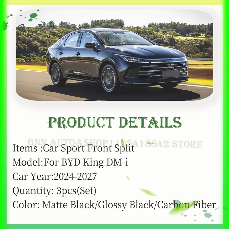 Car Front Bumper Split Lip For BYD King/Seal 5 DM-i 2024-2027 Modification Splitter Bumpers Reinforcement Decoration Accessories