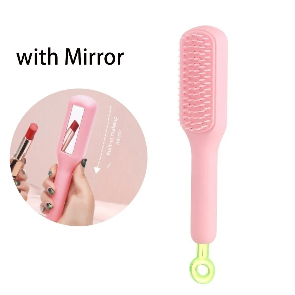 

New ABS Self Cleaning Hair Comb Self Cleaning Smoothing Hairdressing Hair Comb Anti-static Hairdressing Hairstyling Tools