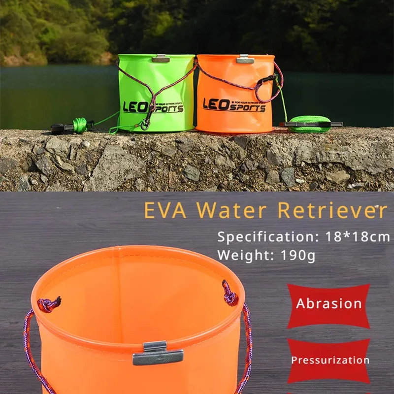 Three color bucket type fishing gear, bucket groove, fish bucket, pressure resistant and wear-resistant outdoor fishing tools