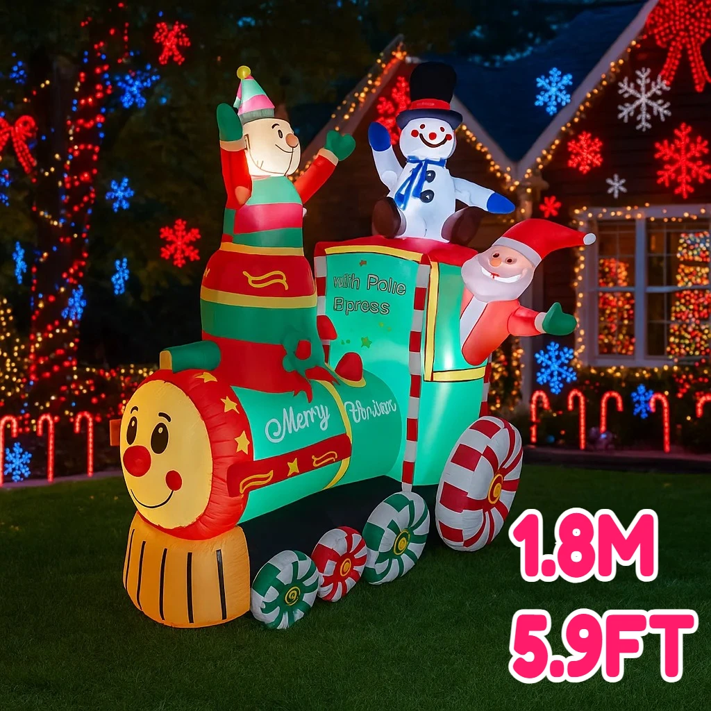 1.8M/5.9FT Christmas Train San - đánh giá và giá Christmas Lights Outdoor