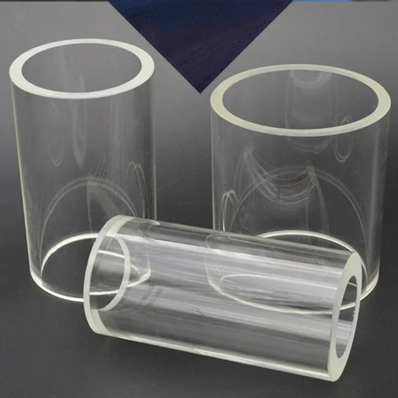 1PC Thickness 5mm High Borosilicate Glass Tube Chemical Pipeline Boiler Glass Vewing Cup High Temperature Resistant length 100mm