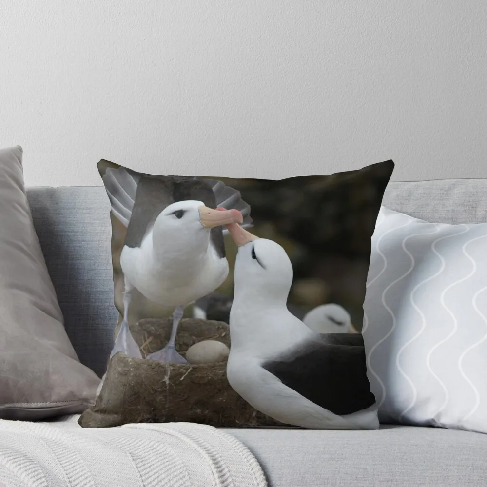 Lovely kissing couple albatross. Throw Pillow Cushion Cover For Sofa ornamental pillows Cushion Covers For Living Room Pillow