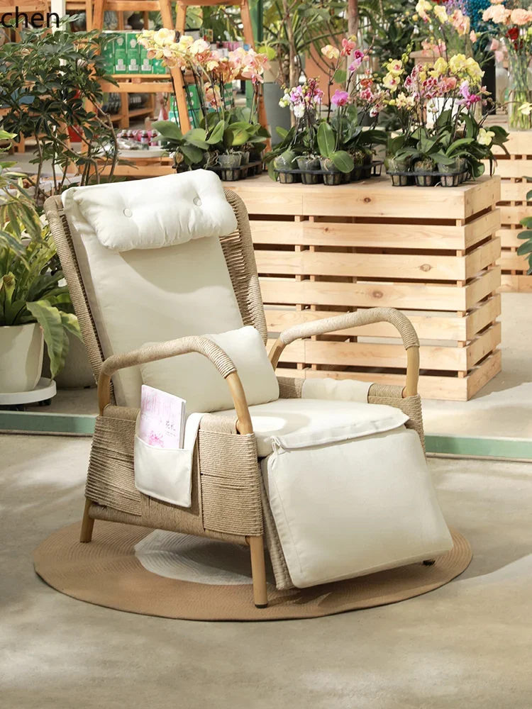 TQH6.24 balcony leisure table and chair lunch break recliner combination sofa courtyard garden outdoor table and chair