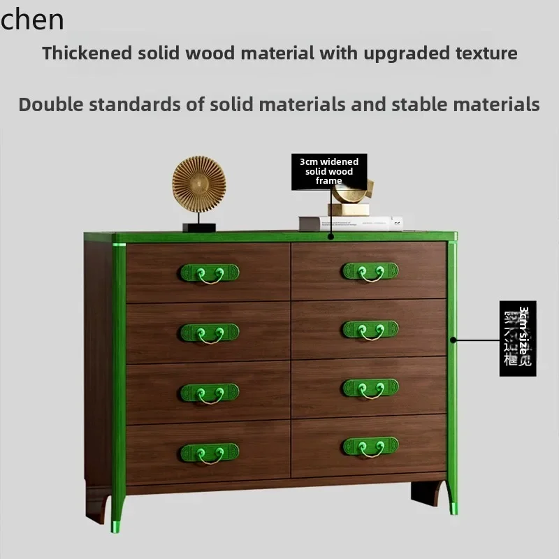 

HXL chest of drawers solid wood legs bedside living room storage cabinet drawer side cabinet