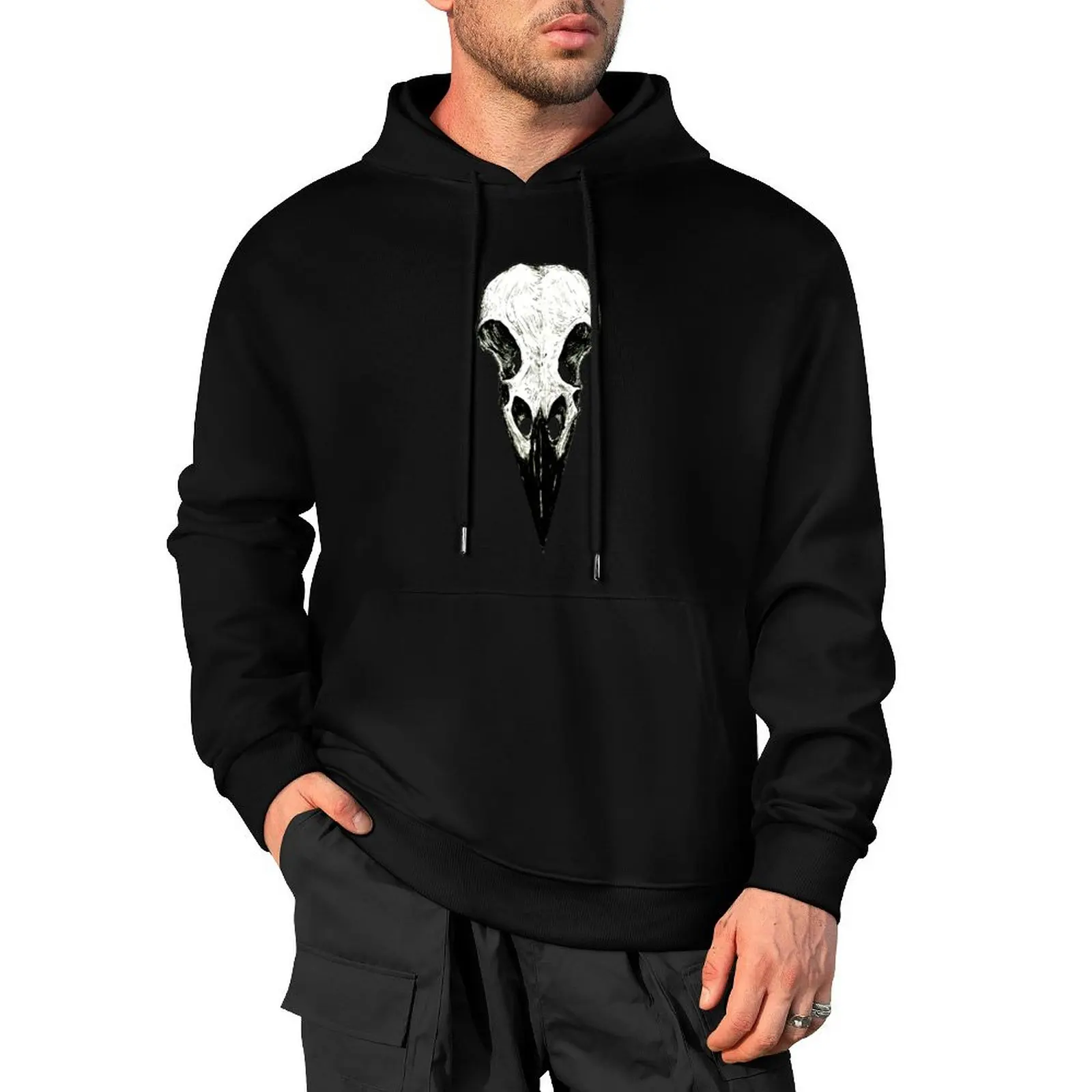 

Raven Skull Pullover Hoodie men clothes korean style clothes anime clothes autumn new products new in hoodies and blouses