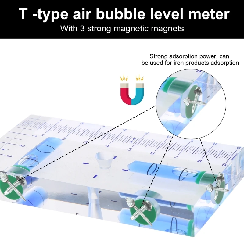 M6CF Upgraded Mini Level Bubble blisters Two direction Clear Level Simple Operation for Industrial Household