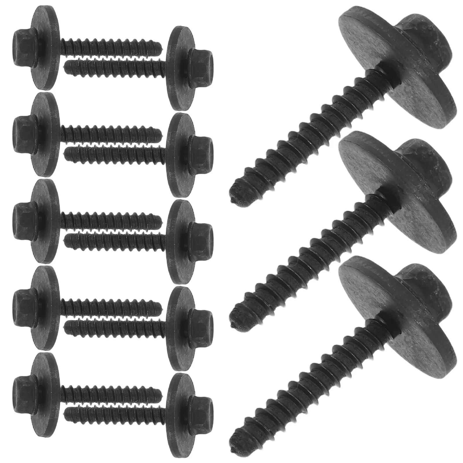 30Pcs Car Mud Flap Screws Self Tapping Metal Corrosion Resistant License Plate Fasteners Wheel Arch Liner Bolts Bumper Fixing