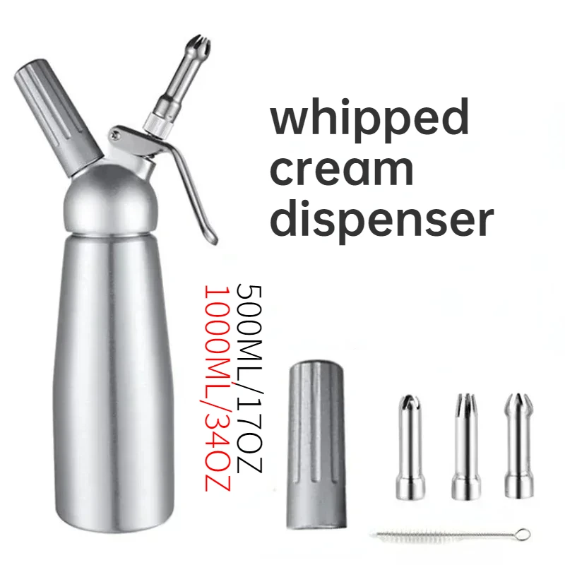 17oz 34oz Whipped Cream Dispenser 500 1000ml Cake Piping Gun Siphon Squeeze Bottle Dessert Tool Cream Whippers