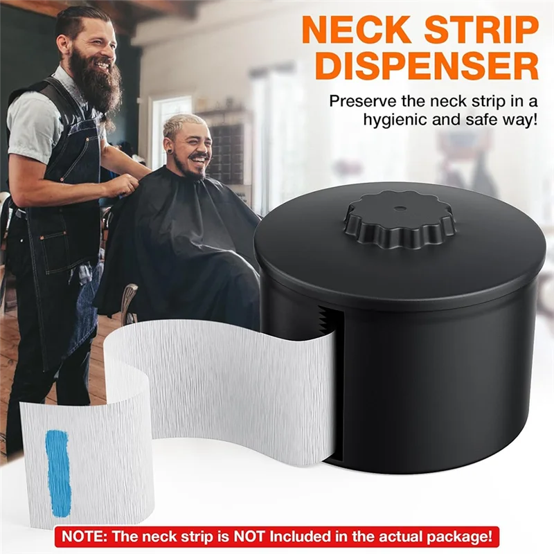 

【Favorite!】Barber Neck Strip Holder Neck Strip Dispenser With 5 Rolls Of Scarf Paper For Hair Salon Barber Shop