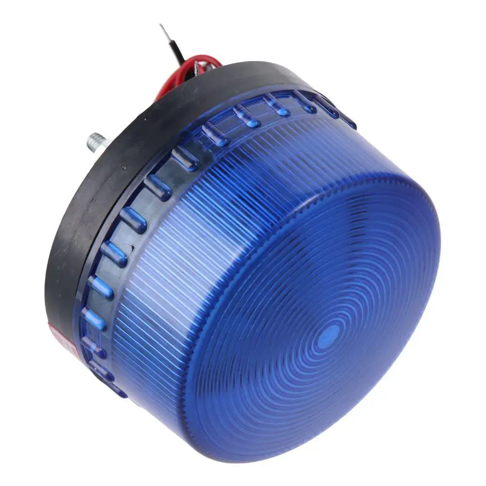 Durable 24V Round Warning Light Blue Warning Industrial Signal Light Flashing Emergency Lights