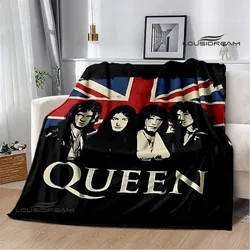 Queen band Print Blanket Picnic Blanket Flannel Soft Cozy Home Travel Blanket Thin Blanket Bed Blanket Birthday Gift