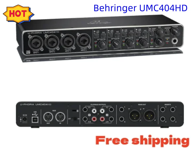 

Behringer U-Phoria UMC404HD Audiophile 4x4 24-Bit/192 kHz USB Audio/MIDI Interface with Midas Mic Preamplifiers