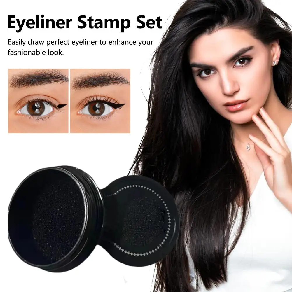 Juego de sellos para pestañas, herramienta para delineador de ojos, maquillaje de belleza, estilo pincel, maquillaje de ala ﻿   To Eye Cosmético Grande Nuevas Mujeres Gatito Fácil D8l9