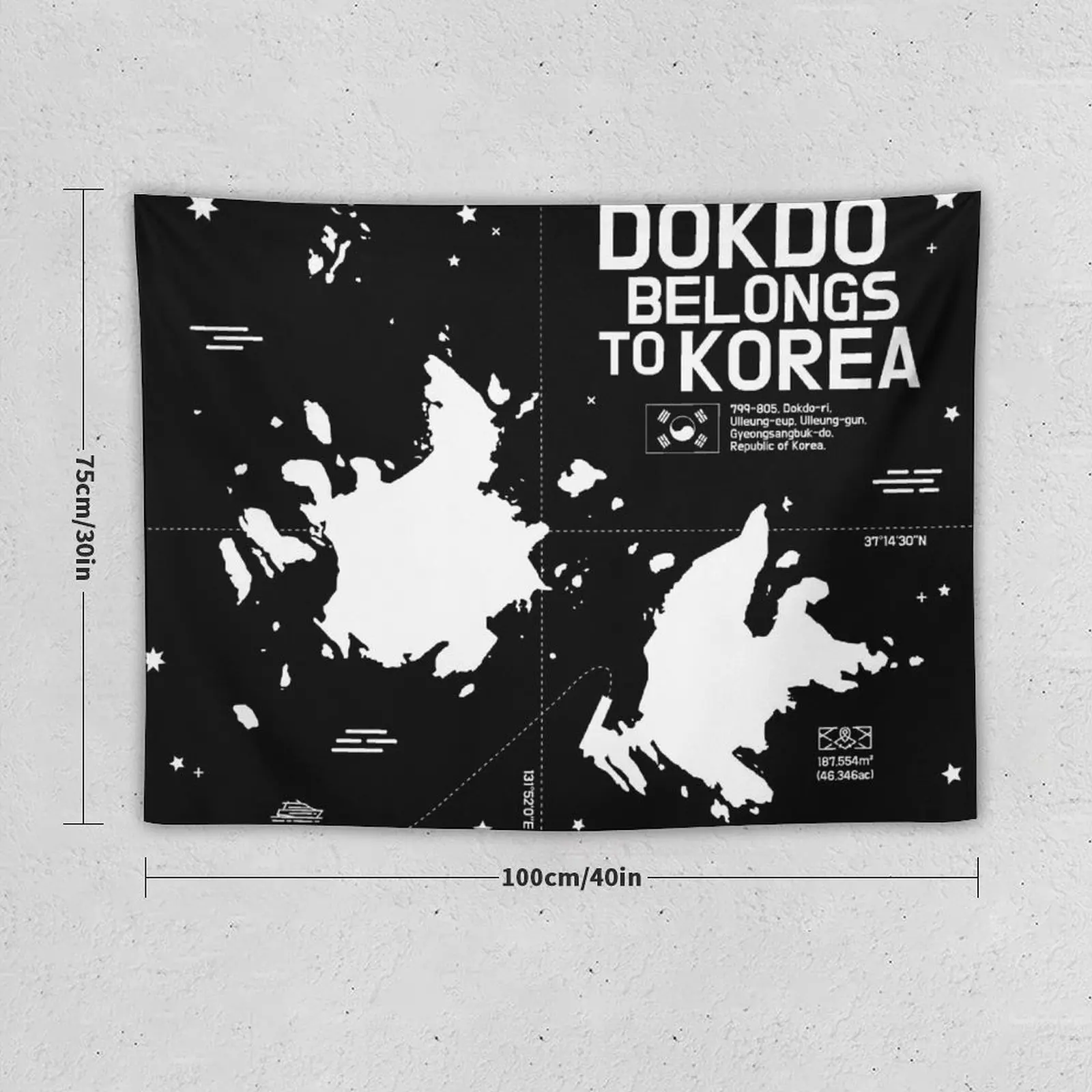 Dokdo Belongs to Korea. Beginning Tapestry Aesthetic Decoration Wall Mural Anime Decor Room Decor Cute Tapestry