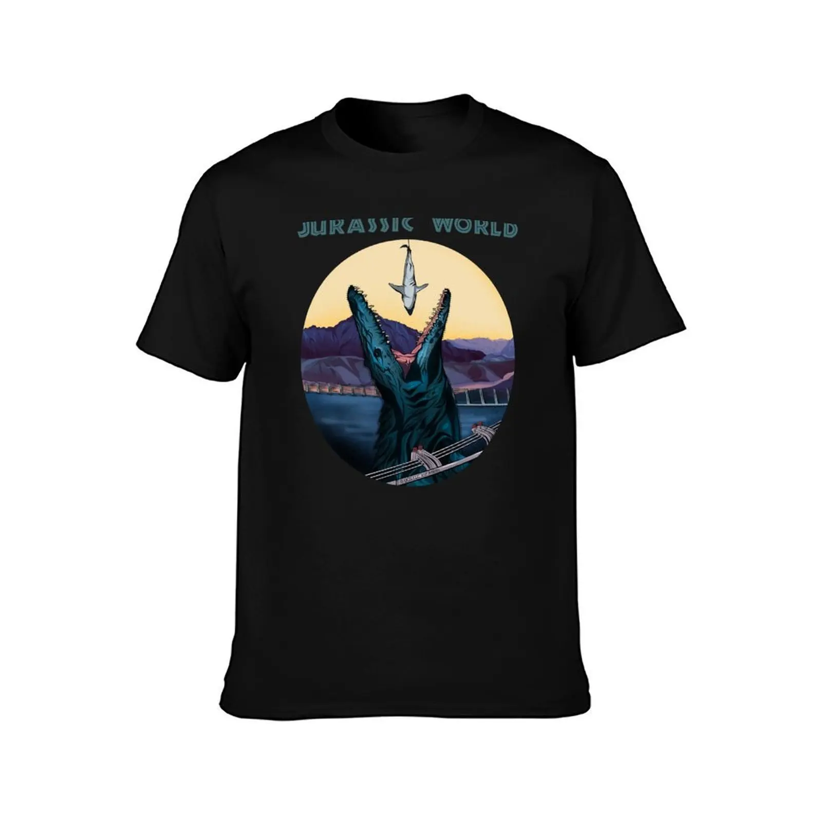 Jurassic World - Mosasaurus Feeding Show T-Shirt Casual Fashion Print Tee Top T-Shirt