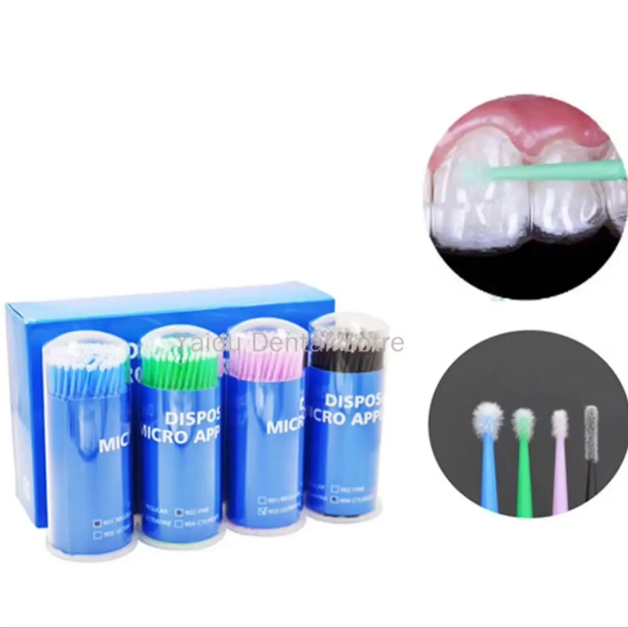 3Bottles Dental Disposable Micro Brushes Applicators Micro Brush Teeth Oral Dentist Materials Odontologia Clean Tool