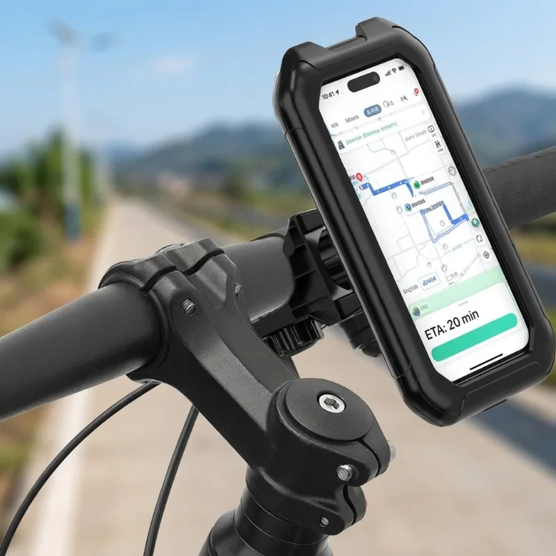 

New Phone Holder Universal Bicycle Outdoor Waterproof Bag 360° Adjustable Mount Stable Anti-shake Easy Install Waterproof