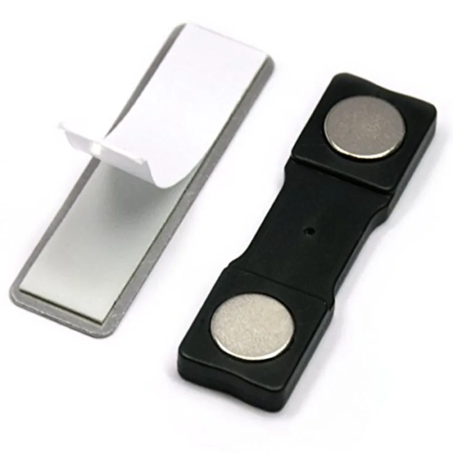 

® Name Badge Magnets BM-2Mag-2 Magnetic Badge Attachments for Magnetic Name Tags 3M Adhesive Back Plates Included 100 Sets