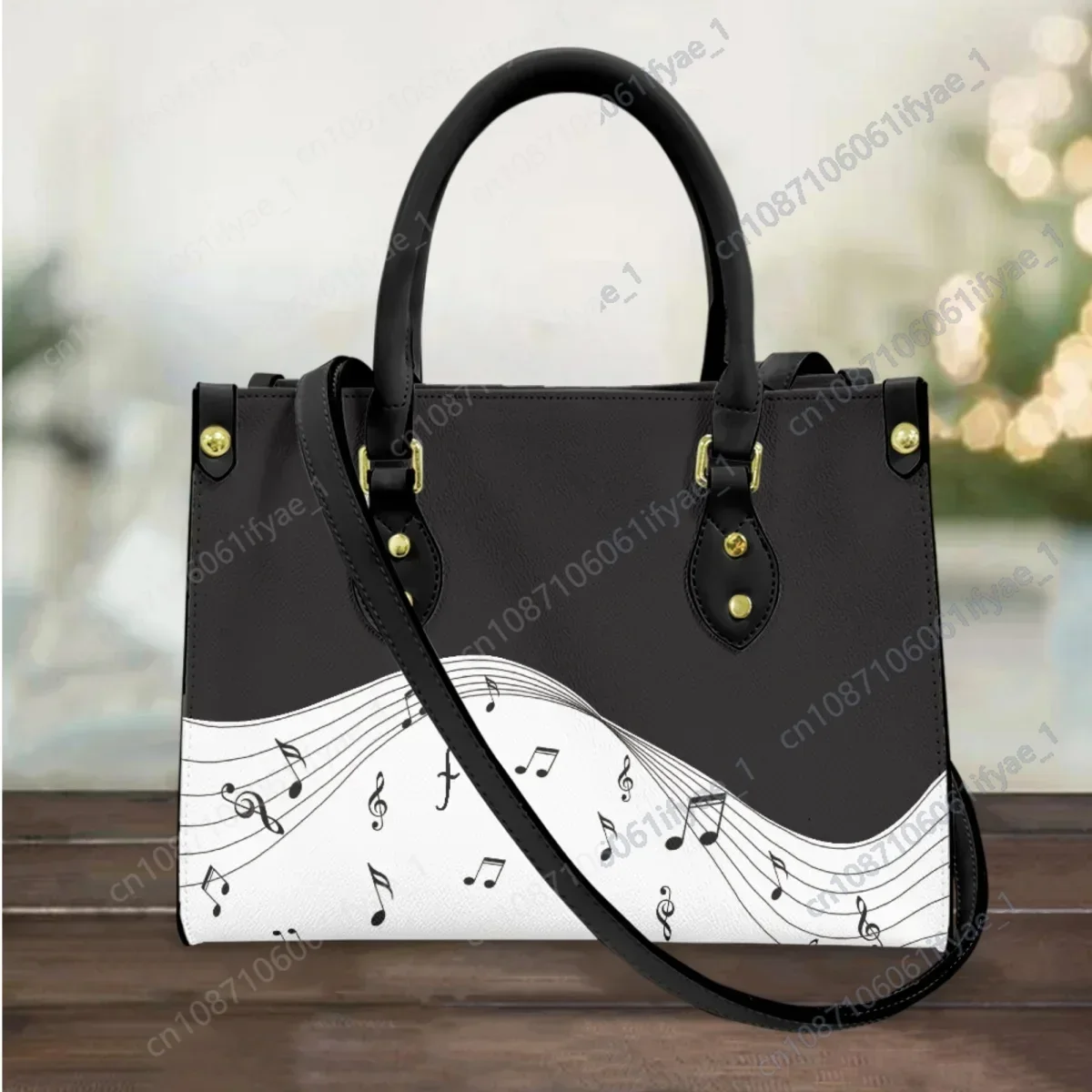 Piano Note-bolsos de mano de gran capacidad para mujer, bandoleras de lujo con asa superior, a la moda, para fiesta, regalo para el día de la madre