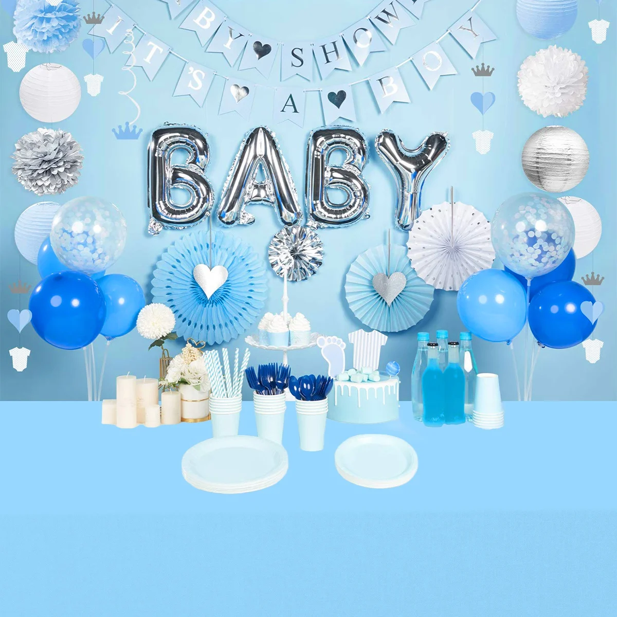 183 × 137 سنتيمتر الباستيل الأزرق مفرش طاولة غطاء طاولة بلاستيكي للاستعمال مرة واحدة للزينة الزفاف حفلة عيد ميلاد لوازم ديكور للطاولات