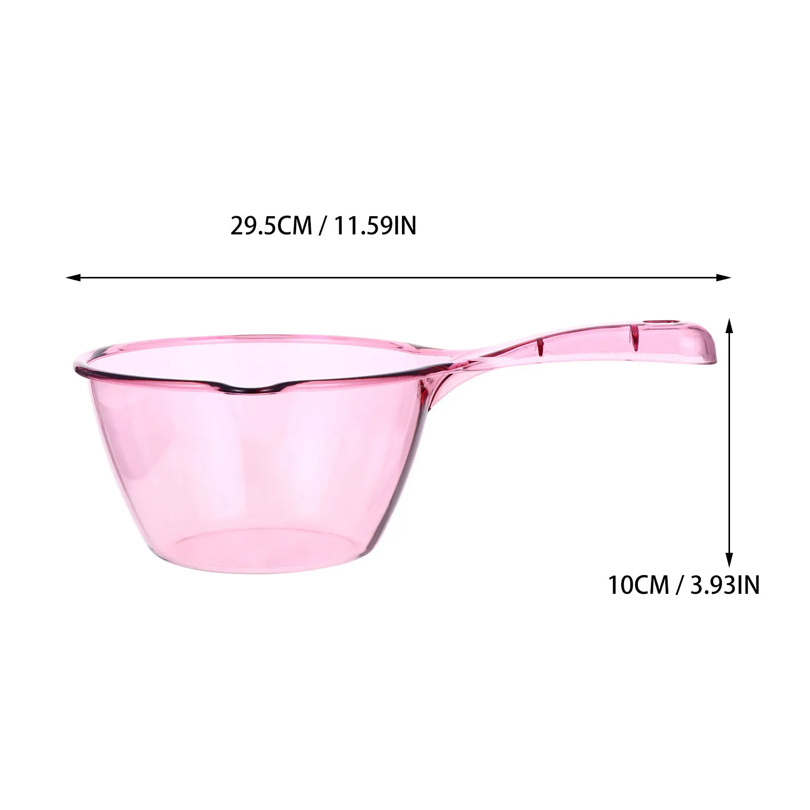 

2Pcs Kitchen Water Ladle Plastic Long Handle Scoop for Home Bathroom Hotel Practical Versatile Bathing Shampooing