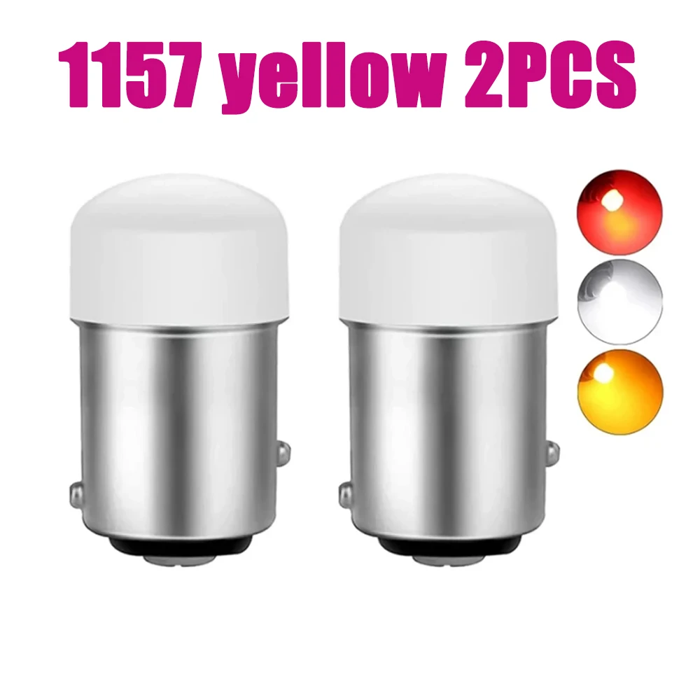 

2pcs 1157 BA15S BAY15D Led Car Signal Lamp Daytime Running Light 12V Auto Car Fog Lamp Yellow